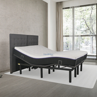 Vente directe usine : Lit électrique réglable et pliable JJ02 en métal, tailles simple, double, queen et king, avec fonction massage inclinable