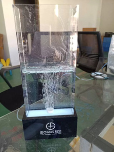 Máy tính để bàn <span class=keywords><strong>Acrylic</strong></span> hiển thị không thấm nước đứng biểu tượng tùy chỉnh với LED chiếu sáng quảng cáo ánh sáng hộp hiển thị đứng giá - Product Image 4