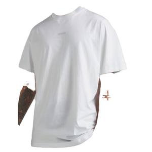 High Quality 100% Cotton Men's Solid Regular Fit Customized Silk Screen Printed Blank T-Shirt Wholesale - Product Image 2