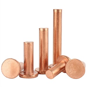 <span class=keywords><strong>Rivet</strong></span> à tête plate en cuivre massif, diamètre 4 mm, longueur 30 mm, pour utilisation dans les équipements électriques - Product Image 5