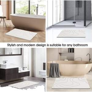 แผ่นรองอาบน้ำดีไซน์ใหม่สุดหรู ทำจากหินไดอะตอมไมต์ ลายคลื่น ผลิตด้วยเครื่องจักร กันลื่น เป็นมิตรกับสิ่งแวดล้อม ทันสมัย สวยงาม - Product Image 2