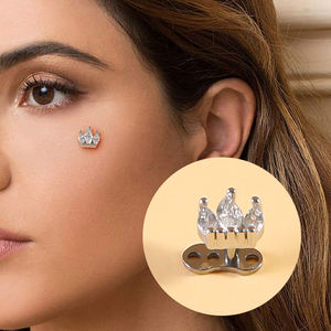 Joyería de Piercing de moda G23 Clavo impulsado por titanio Hilo interno Juego de cobre Zircon Clavo residente Joyería corporal subcutánea - Product Image 6