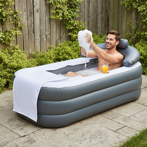 Bañera Plegable para Adultos de 160 cm, Tina Inflable de PVC con Bomba de Aire Eléctrica - Product Image 4