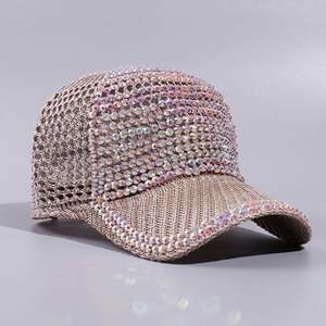 Wholesale Shining Diamond Sports <b>Cap</b> <b>Women</b> Bling Mesh Rhinestone <b>Baseball</b> <b>Caps</b> <b>Women</b> Stylish <b>Caps</b> - Product Image 4