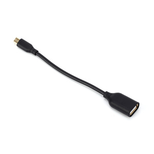 Câble de données OTG HOLLOW USB 2.0 Micro B vers A femelle, adaptateur noir de 0,2 m pour appareils mobiles - Product Image 1