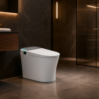 Toilette intelligente autonettoyante avec bidet électrique, cuvette carrée, drainage S-Trap/P-Trap, siège chauffant et télécommande