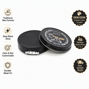 Pâte à cirer les <span class=keywords><strong>chaussures</strong></span> traditionnelle OEM toutes couleurs à base d'eau 50ml Ingrédients doux Cire de carnauba Nettoyage Adoucissement Polissage du <span class=keywords><strong>cuir</strong></span> - Product Image 4
