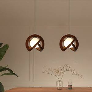 โคมไฟระย้ารูปโลกสไตล์ญี่ปุ่นจากไม้วาบีทำจากไม้แบบนอร์ดิกที่เรียบง่ายโคมไฟข้างเตียงสำหรับห้องรับประทานอาหารห้องนอน - Product Image 3