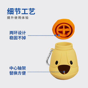Custom Pet Silicone Poop Scooper With Trash Bag Storage Portable Design For Dog Owners Wenzhou Made OEM Colors YP001019 - Product Image 1