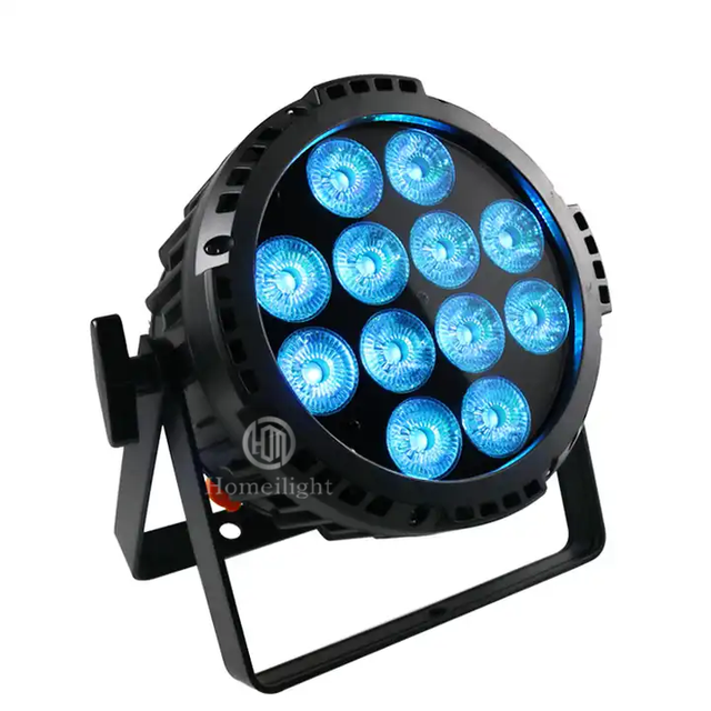 Homei 12*18W RGBWAUV 6in1 DMX Par Light Led Par Can Uplight IP65 Waterproof Outdoor Par Light for Stage Party Event