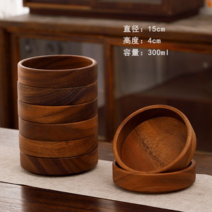 Walnut Wood Fruit Plate Classic Dry Fruit Compartment Storage Box Creative Home <strong>Candy</strong> Snack <strong>Tray</strong> Party Serve <strong>Trays</strong> Wholesale - Product Image 2