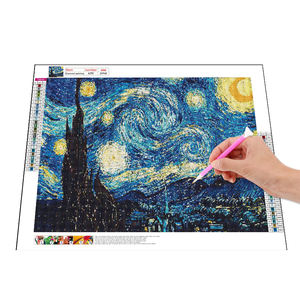 Commercio all'ingrosso 5d pittura diamante fai da te pittura a olio cielo stellato <span class=keywords><strong>Van</strong></span> <span class=keywords><strong>Gogh</strong></span> tutto diamante mosaico diamante decorazione progettata a mano - Product Image 3