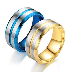 Factory Wholesale Stainless Steel <b>Couple</b> <b>Rings</b> Width Stackable Band <b>Rings</b> Gold Stainless Steel <b>Ring</b> for Men Women - Product Image 1