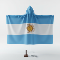 Cape de drapeau national argentin en polyester 90x150cm (3x5 pieds) personnalisée pour festivals, événements, défilés et sports