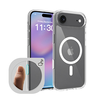 Sensation de peau d'air magnétique de luxe pour étui iPhone Design givré Protection antichoc Protecteur de caméra