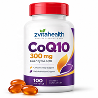 Complément CoQ10 300mg en gélules à marque privée, formule personnalisée pour le soutien cardiaque, approvisionnement en vrac OEM