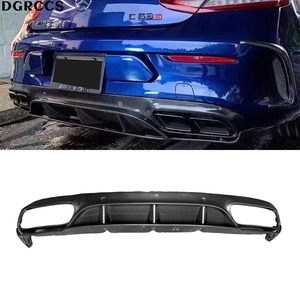 For W205 C63 C43 Coupe ED1 Style Carbon Fiber Rear Lip Rear Diffuser Bumper Lip - Product Image 1