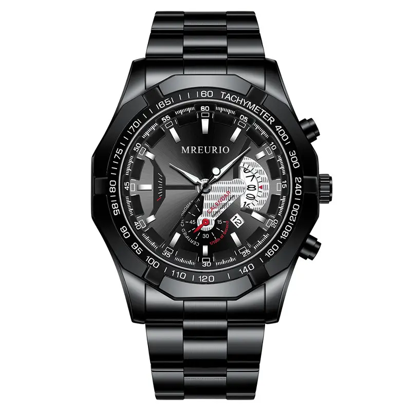 New Fashion Large Dial Men's Watch Multifunctional Calendar Quartz Watch