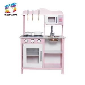 Nueva Actualización <span class=keywords><strong>de</strong></span> cocina <span class=keywords><strong>de</strong></span> <span class=keywords><strong>juguete</strong></span> rosa <span class=keywords><strong>de</strong></span> madera barata para niños W10C404I - Product Image 1