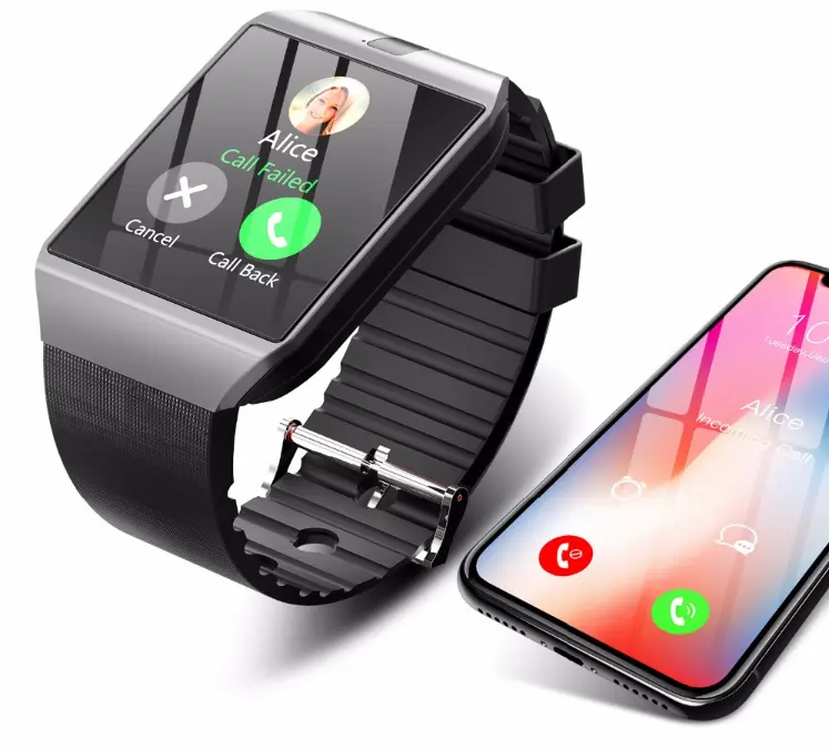 2022 के साथ स्मार्ट घड़ी DZ09 निविड़ अंधकार Smartwatch DZ09 कैमरा समर्थन सिम TF कार्ड टच स्क्रीन