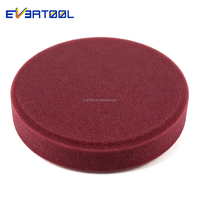EVERTOOL 180mm tampon en mousse marron composé éponge roue de polissage poignée encastrée éponge de polissage voiture tampon de capot de polissage