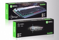 Clavier de jeu mécanique Deiog DY-M303 en alliage d'aluminium Cherry, rétroéclairé, USB, programmable, pleine taille, design ergonomique, multimédia
