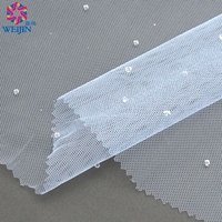 En gros 100% Polyester Dense Léger Diamant Maille Petite Perle Ronde Tulle Maille Tricoté Tissu pour Satin Casual Voile Robe