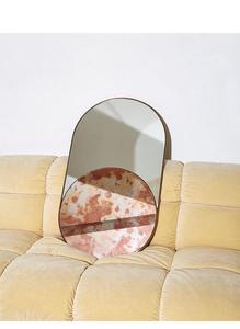 <span class=keywords><strong>Miroir</strong></span> mural ovale à cadre métallique moderne, avec <span class=keywords><strong>miroir</strong></span> <span class=keywords><strong>noir</strong></span>, pour l'entrée, salle de bains, salon - Product Image 6