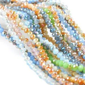 Lampwork Glass Beads by Strand Manufacturers, Faceted Rondelle Glass Beads For Jewelry Making
