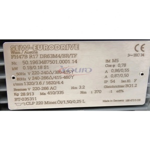 Moteur à engrenages hélicoïdaux EURODRIVE FH47B R17 DR63M4/BR/TF 100% neuf d'origine, stock d'entrepôt - Product Image 6