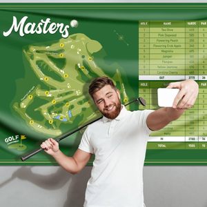 Décorations de fête Masters vertes, bannière amusante pour l'extérieur, toile de fond pour fête de golf Masters - Product Image 4