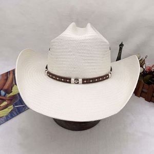 Hot Sale Panama <b>Hat</b> Sun Protection Western Sombreros Paper Cowboy <b>Straw</b> <b>Hat</b> Outdoor Casual Unisex - Product Image 5
