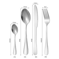 Ensemble de couverts de luxe 24 pièces en acier inoxydable doré et argenté, écologique, pour repas occidentaux, compatible lave-vaisselle (couteaux, fourchettes, cuillères)