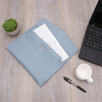 Portadocumentos de Cuero Portátil - Carpeta Compacta para Almacenamiento de Papel, Suministros de Oficina y Uso Diario, Organizador de Archivos Duradero