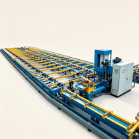 Table de refroidissement pour extrusion d'aluminium 1800T, 65KW, 380V, avec table de déroulement PLC et ligne de convoyage avec tendeur