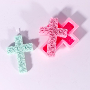 Molde de silicona al por mayor para velas con forma de cruz para decoración de Halloween, molde 3D DIY para Halloween - Product Image 2