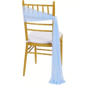 Longue <span class=keywords><strong>chaise</strong></span> de mariage ceintures vert sauge drapé <span class=keywords><strong>tissu</strong></span> pour cérémonie réception extérieur allée <span class=keywords><strong>chaise</strong></span> décorations - Product Image 5
