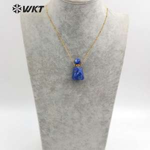 WT-N1162 hot-vendita di modo classico <span class=keywords><strong>collana</strong></span> in <span class=keywords><strong>oro</strong></span> con la pietra naturale bottiglia di profumo del pendente <span class=keywords><strong>oro</strong></span> reale Della <span class=keywords><strong>Collana</strong></span> - Product Image 5