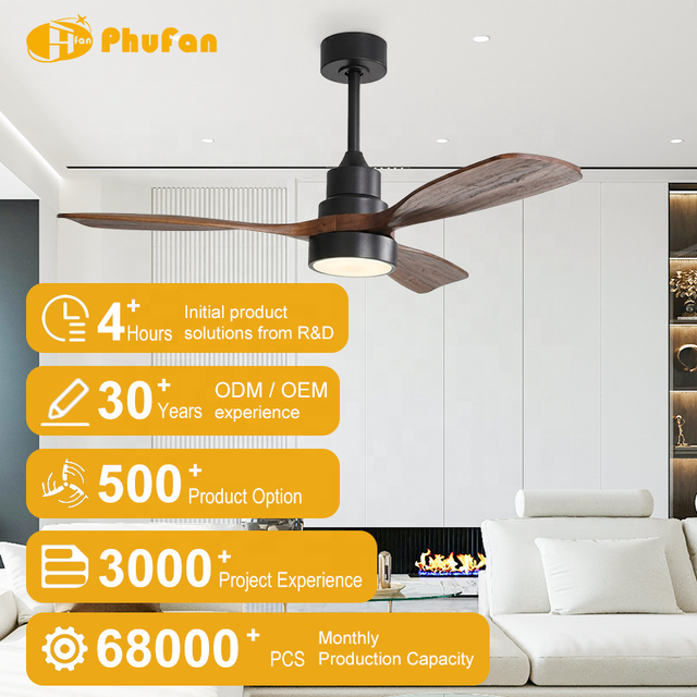 52 in 3-Blade Modern Ceiling Fan with Light, Remote Control, 6-Speed DC Motor, 220V Chandelier Style for Living Room and Bedroom