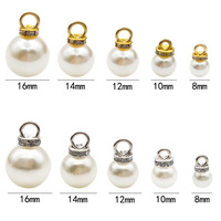 Strass Faux Perle Perles Charmes Blanc Imitation Perle Charmes Pendentifs pour Dangle Boucles D'oreilles Collier Fabrication de Bijoux