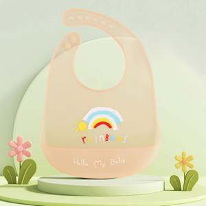 Bavoir en silicone pour bébé, personnalisé, imprimé, confortable, doux, sans BPA, de qualité alimentaire, facile à nettoyer, imperméable - Product Image 6