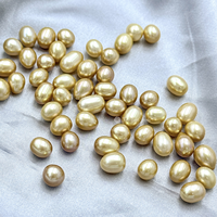 Muses Jewels Diskon Besar Mutiara Air Tawar Alami 6-8mm Berwarna Mengkilap Multiwarna Bentuk Oval Longgar untuk Pembuatan Perhiasan Hadiah Buatan Tangan.