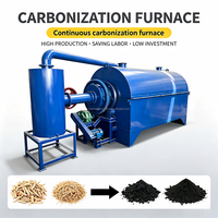 Four de carbonisation à bas prix pour coques de noix de coco, granulés de bois, balles de riz et sciure de bois – Four rotatif de carbonisation