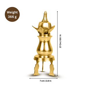 Ensemble Subham élégant en laiton pur avec un design traditionnel, parfait pour la décoration spirituelle, les cadeaux de mariage, les cadeaux de déménagement et les Pooja quotidiennes. - Product Image 2