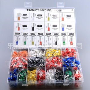 Bloques de terminales tipo E de latón, caja de 2120 piezas, estilo europeo, prensado en frío para conexiones eléctricas - Product Image 1