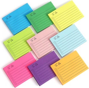 Bloc de notas de diseño personalizado para oficina, hogar, escuela, lista de tareas, notas adhesivas de color fluorescente - Product Image 1