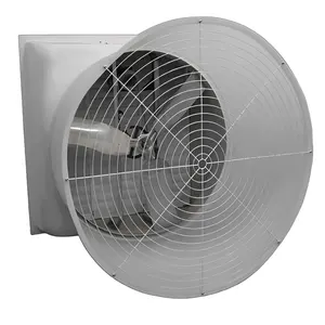 Air Storm fiberglass exhaust air duct fan PVC shutter discharged cool air cone fan