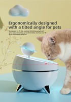 Fontaine à eau intelligente pour animaux de compagnie avec contrôle par application mobile et surveillance de la santé, conception rechargeable et détachable, 1 kg pour chiens et chats