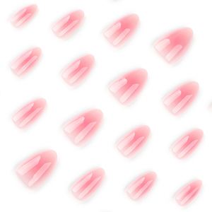 <span class=keywords><strong>Uñas</strong></span> Postizas de <span class=keywords><strong>Color</strong></span> <span class=keywords><strong>Rosa</strong></span> Almendra <span class=keywords><strong>Natural</strong></span>, 24 Piezas, Hechas a Máquina, Semi-Acrílicas, Hechas a Mano, al por Mayor para Dedos - Product Image 3
