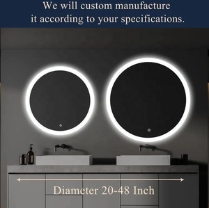 <span class=keywords><strong>POP</strong></span> mỹ phẩm Gương phòng tắm ánh sáng gương Vanity hình bầu dục hình tròn defogger Led Gương - Product Image 4